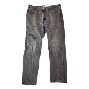 Men's Vintage Levi's 505 Regular Fit Jeans in a Distressed Gray Wash, size: 36W